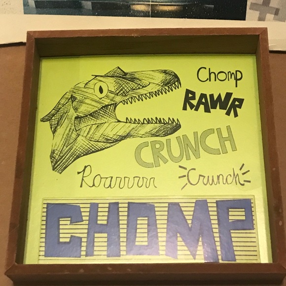New Dinosaur 🦖”CHOMP” Wood Box Wall Art - Picture 5 of 16